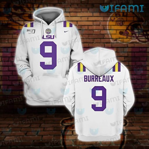 LSU Nike Hoodie 3D White Logo LSU Gift