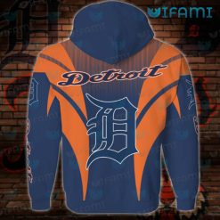 Mens Detroit Tigers Hoodie 3D Armor Design Detroit Tigers Present Back