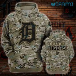 Mens Detroit Tigers Hoodie 3D Camouflage Detroit Tigers Gift