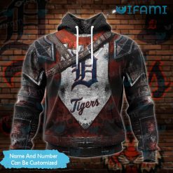 Mens Detroit Tigers Hoodie 3D Warriors Design Custom Detroit Tigers Gift