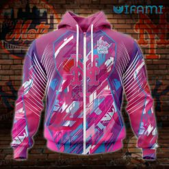 Mets Hoodie 3D Fearless Again Breast Cancer Custom New York Mets Zip Up