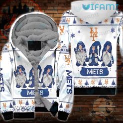 Mets Zip Up Hoodie 3D Christmas Gnomes New York Mets Gift