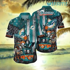 Miami Dolphins Hawaiian Shirt Iconic Team Emblem Unique Miami Dolphins Gifts