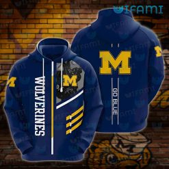 Michigan Wolverines Hoodie 3D Go Blue Michigan Football Gift