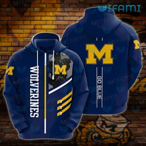 Michigan Wolverines Hoodie 3D Go Blue Michigan Football Gift