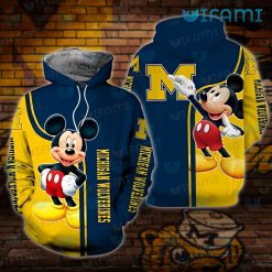 Michigan Wolverines Hoodie 3D Mickey Mouse Wolverines Gift