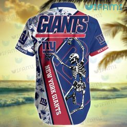 NY Giants Hawaiian Shirt Sporty Style New York Giants Present Back