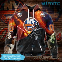 NY Islanders Hoodie 3D Darth Vader Star War Custom New York Islanders Gift