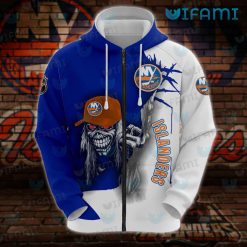 NY Islanders Hoodie 3D Iron Maiden New York Islanders Zipper