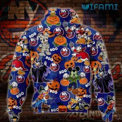 NY Islanders Hoodie 3D Mummy Mickey Halloween New York Islanders Present Back