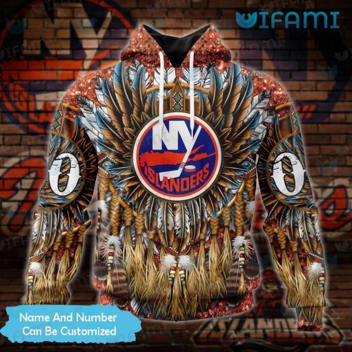 NY Islanders Hoodie 3D Native American Personalized New York Islanders Gift