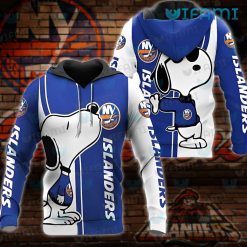 NY Islanders Hoodie 3D Snoopy Kiss Logo New York Islanders Gift