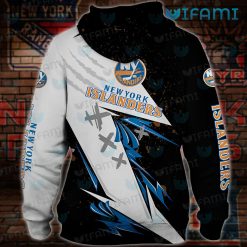 NY Rangers Zip Up Hoodie 3D Grunge Pattern New York Rangers Gift