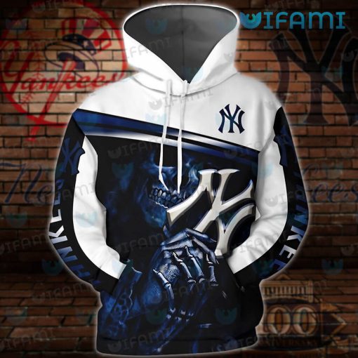 NY Yankees Hoodie 3D Skeleton Hold Logo New York Yankees Gift