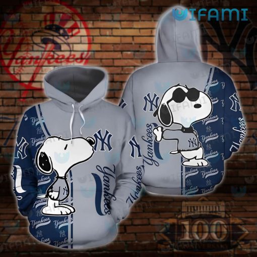 NY Yankees Hoodie 3D Snoopy Kiss Logo New York Yankees Gift