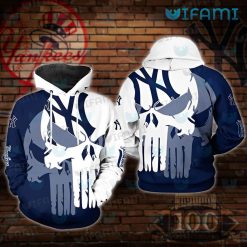 NY Yankees Hoodies Mens Punisher Skull New York Yankees Gift