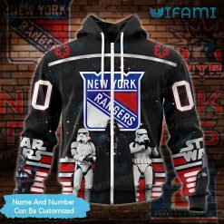 NYR Hoodie 3D Darth Vader Stormtroopers Custom New York Rangers Zipper