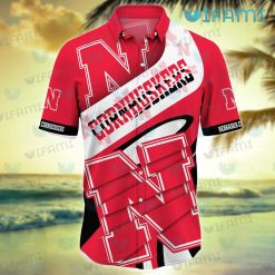 Nebraska Hawaiian Shirt Big Logo Nebraska Cornhuskers Present