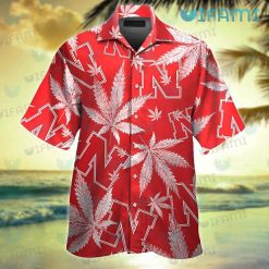 Nebraska Hawaiian Shirt Cannabis Leaf Nebraska Cornhuskers Gift