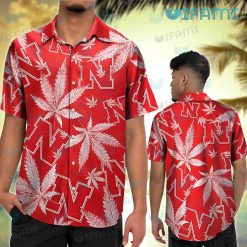 Nebraska Hawaiian Shirt Cannabis Leaf Nebraska Cornhuskers Present