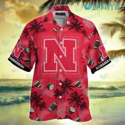 Nebraska Hawaiian Shirt Coconut Football Pattern Nebraska Cornhuskers Present