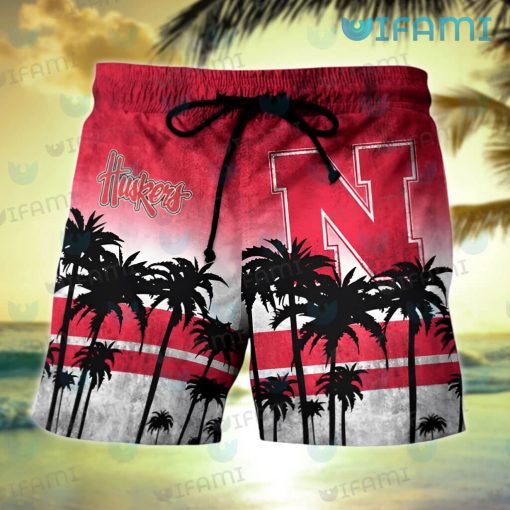 Nebraska Hawaiian Shirt Coconut Tree Nebraska Cornhuskers Gift