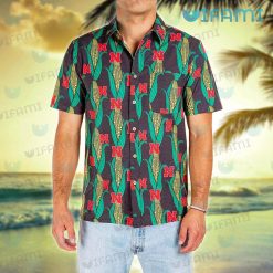 Nebraska Hawaiian Shirt Corn Pattern Nebraska Cornhuskers Gift