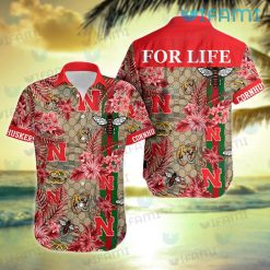 Nebraska Hawaiian Shirt Gucci Bee Pattern Nebraska Cornhuskers Gift