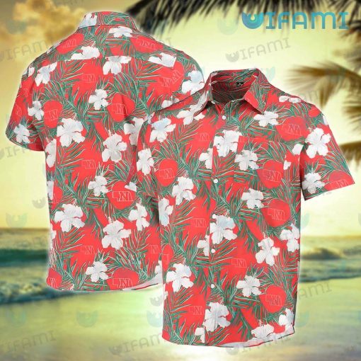 Nebraska Hawaiian Shirt Hibiscus Palm Leaf Nebraska Cornhuskers Gift