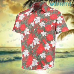 Nebraska Hawaiian Shirt Hibiscus Palm Leaf Nebraska Cornhuskers Present