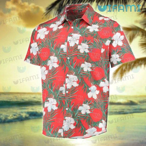 Nebraska Hawaiian Shirt Hibiscus Palm Leaf Nebraska Cornhuskers Gift