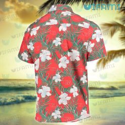 Nebraska Hawaiian Shirt Hibiscus Palm Leaf Nebraska Cornhuskers Present Back