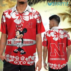 Nebraska Hawaiian Shirt Minnie Surfboard Nebraska Cornhuskers Gift
