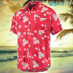 Nebraska Hawaiian Shirt Plumeria Palm Tree Nebraska Cornhuskers Present