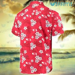 Nebraska Hawaiian Shirt Plumeria Palm Tree Nebraska Cornhuskers Gift
