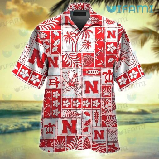 Nebraska Hawaiian Shirt Tropical Design Nebraska Cornhuskers Gift