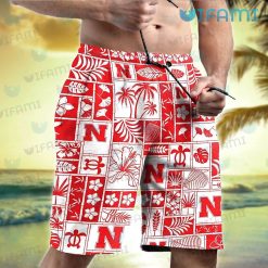 Nebraska Hawaiian Shirt Tropical Design Nebraska Cornhuskers Short