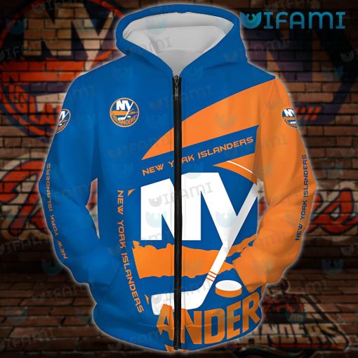 New York Islanders Hoodie 3D Big Logo NY Islanders Gift