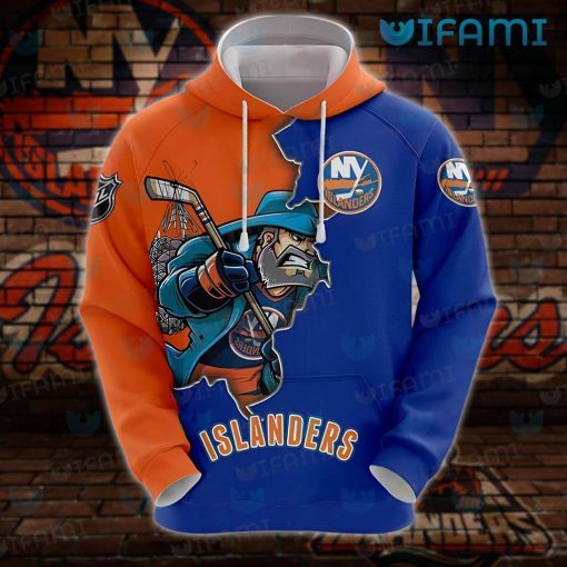 New York Islanders Hoodie 3D Broken Mascot NY Islanders Gift