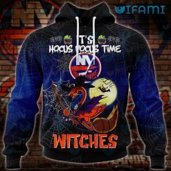 New York Islanders Hoodie 3D Flamingo Witches NY Islanders Zipper