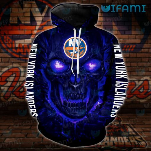 New York Islanders Hoodie 3D Lava Skull NY Islanders Gift