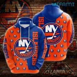 New York Islanders Hoodie 3D Logo Pattern NY Islanders Gift
