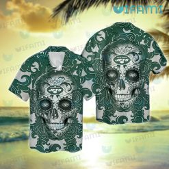 New York Jets Hawaiian Shirt Sugar Skull Jets Present