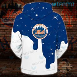 New York Mets Hoodie 3D Melting Pattern Mets Present Back