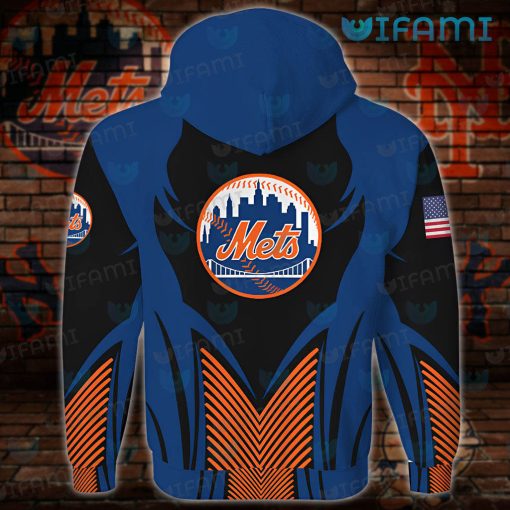 New York Mets Hoodie 3D Punisher Skull USA Flag Best Mets Gifts For Him