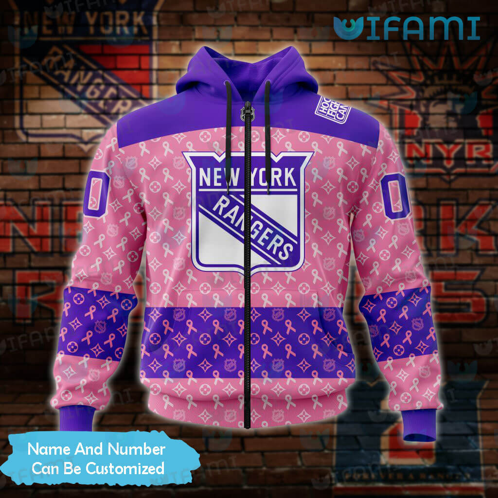 Custom New York Rangers Fights Cancer NHL Shirt Hoodie 3D - Bring