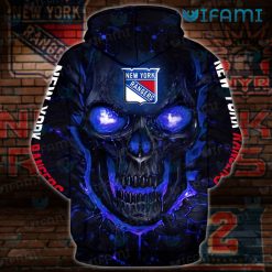 New York Rangers Hoodie 3D Lava Skull New York Rangers Gift