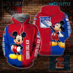 New York Rangers Hoodie 3D Mickey Mouse New York Rangers Gift