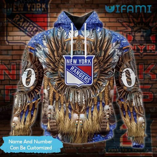 New York Rangers Hoodie 3D Native American Custom New York Rangers Gift