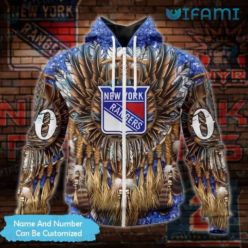 New York Rangers Hoodie 3D Native American Custom New York Rangers Gift